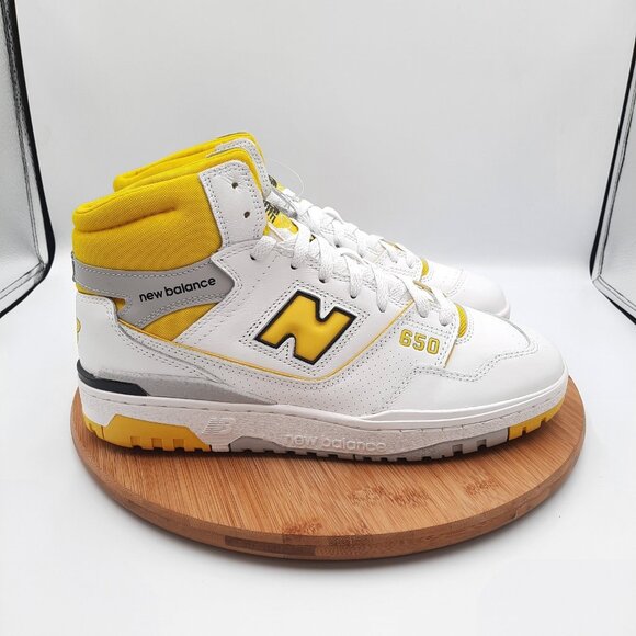 New Balance 650R Mens 10 Shoes Yellow Honeycomb High Top Basketball Sneakers NEW